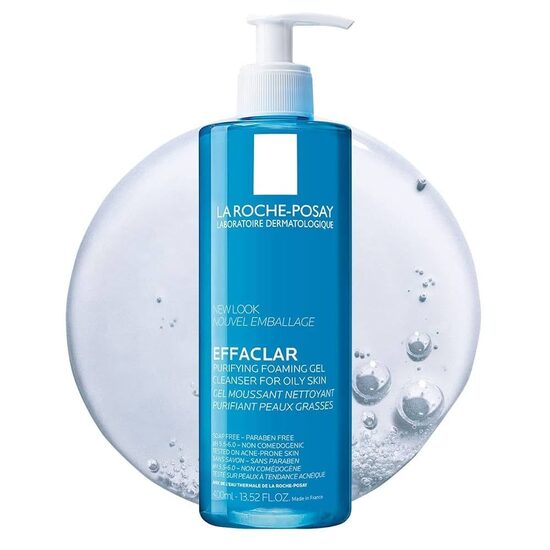 Bez ziepēm un bez parabēniem La Roche‑Posay Effaclar Cleansing Gel 400 ml