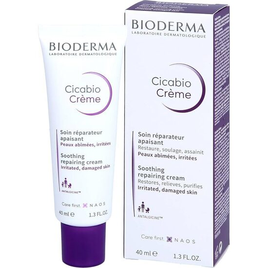 Nomierinošs, atjaunojošs daudzfunkcionāls mitrinošs krēms Bioderma Cicabio 40 ml