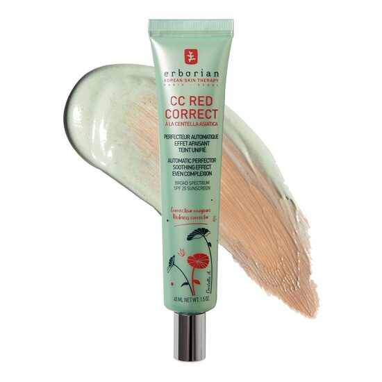 Daudzfunkcionāls krāsu koriģējošs CC sejas krēms Erborian CC Red Correct Automatic Perfector, 45 ml