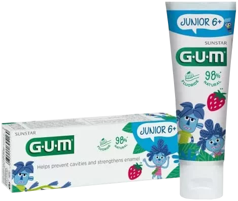 Специально разработанная для детей (примерно с 6 лет) зубная паста GUM Junior 50 мл