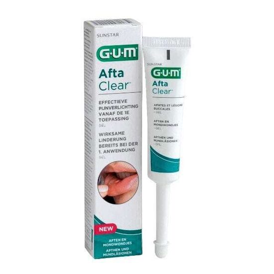 Medicīnisks gēls mutes dobuma gļotādas bojājumu kopšanai GUM Afta Clear Gel 10 ml