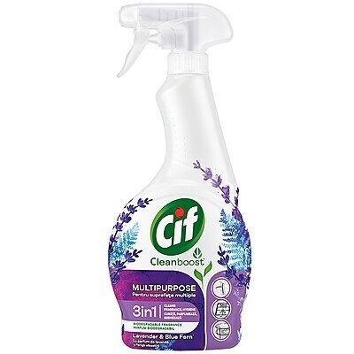 Universāls tīrīšanas līdzeklis ar patīkamu lavandas aromātu Cif Lavender Multipurpose Spray 750 ml