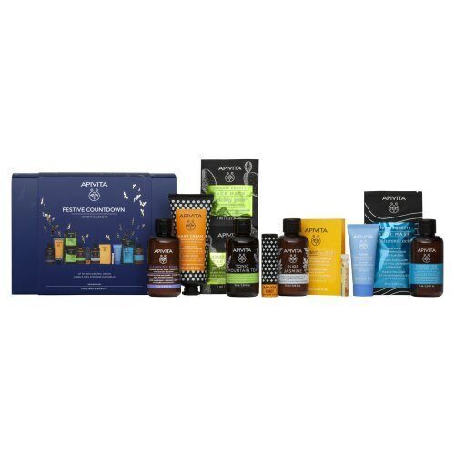 Natūralios kosmetikos dovanų rinkinys Apivita Festive Countdown Gift Set.