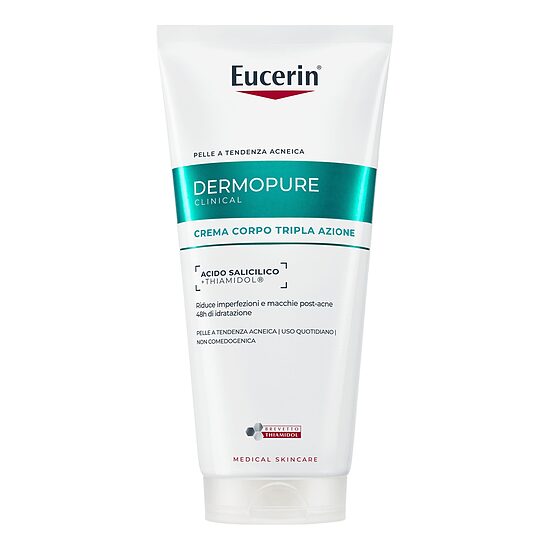 Eucerin DermoPure Clinical Triple Action koriģējošs ķermeņa krēms problemātiskai ādai, 200 ml