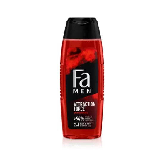 Fa Men Attraction Force 2in1 Dušas želeja ķermenim un matiem with Refreshing Bergamot & Lime Scent 250ml