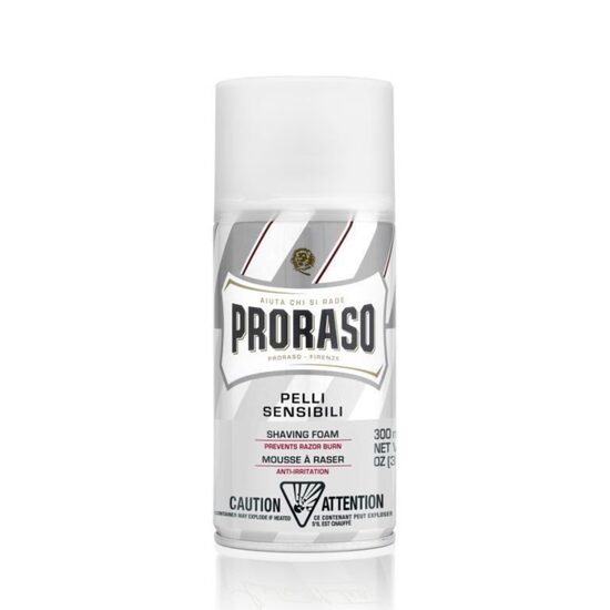 Habemeajamisvaht, mis on spetsiaalselt loodud tundlikule nahale Proraso Sensitive Skin Shaving Foam 300 ml
