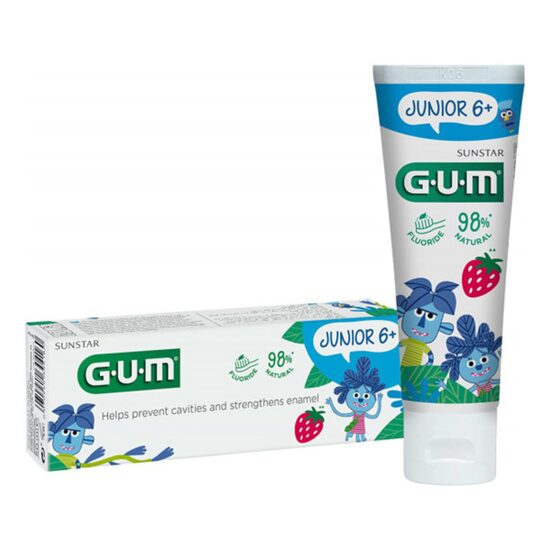 Spetsiaalselt lastele (umbes alates 6. eluaastast) välja töötatud hambapasta GUM Junior 50 ml