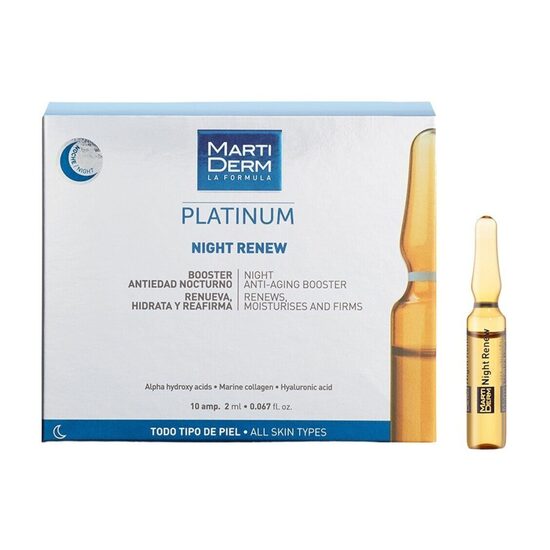 MartiDerm Platinum Night Renew ampullid on ööks mõeldud taastav näoseerum 10 x 2 ml