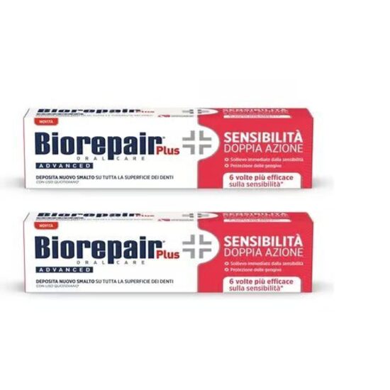Biorepair Plus Advanced Sensitivity Double Action hambapasta, 2 × 75 ml