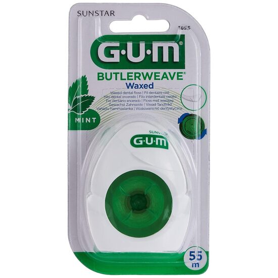 Vahatatud hambaniit värskendava mündimaitsega GUM Butlerweave, 55 m