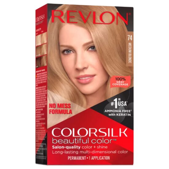 Püsiv juuksevärv Revlon ColorSilk Permanent Hair Dye Medium Blonde, 59 ml