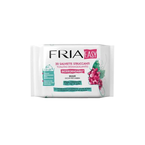 Švelnios makiažo valymo servetėlės „Fria Easy Makeup Remover Wipes“
