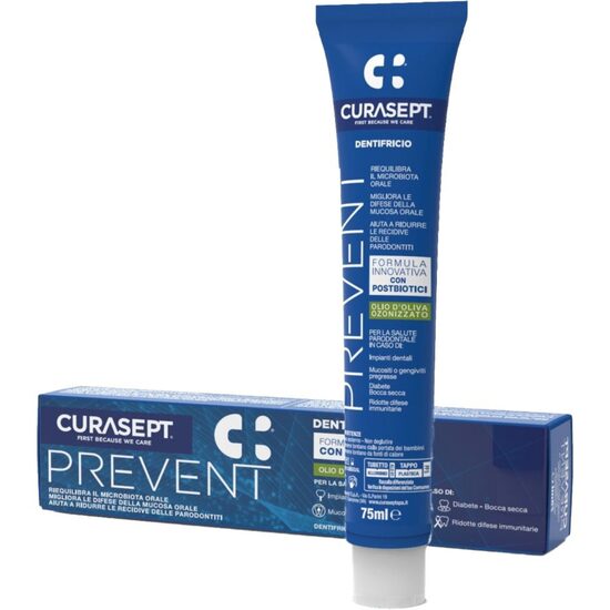 Dantų pasta kasdienei burnos ertmės priežiūrai „Curasept Prevent Protection“, 75 ml