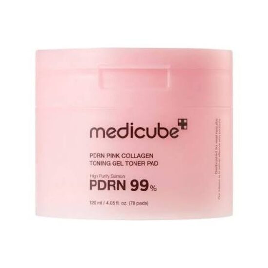 Mitrinoši tonizējoši gela spilventiņi sejai Medicube PDRN Pink Collagen 70 spilventiņi