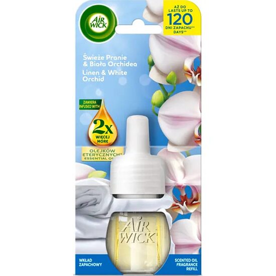 Air Wick Electric Fresh Laundry & White Orchid elektrinio oro gaiviklio papildymas 19 ml