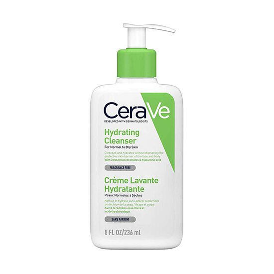 CeraVe Hydrating Cleanser mitrinošs sejas attīrīšanas līdzeklis normālai un sausai ādai 236 ml