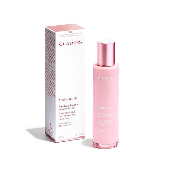 Clarins Multi-Active Line-Smoothing Emulsion izlīdzinoša un mirdzumu veicinoša sejas emulsija, 100 ml