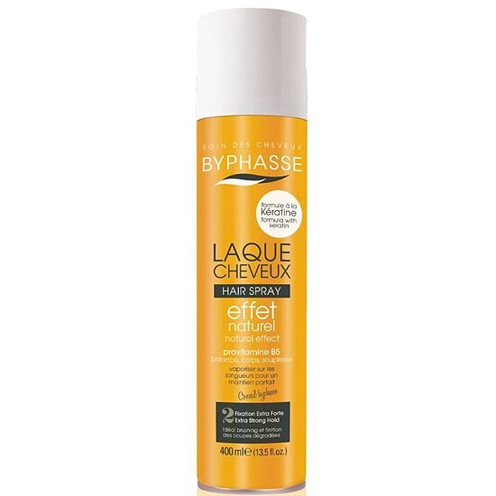 Byphasse Hair Spray Natural Effect Extra Strong Hold Matu Laka 400ml