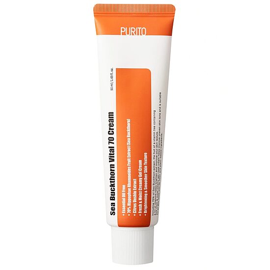 PURITO Sea Buckthorn Vital 70 Cream izgaismojošs sejas krēms ar smiltsērkšķiem 50 ml