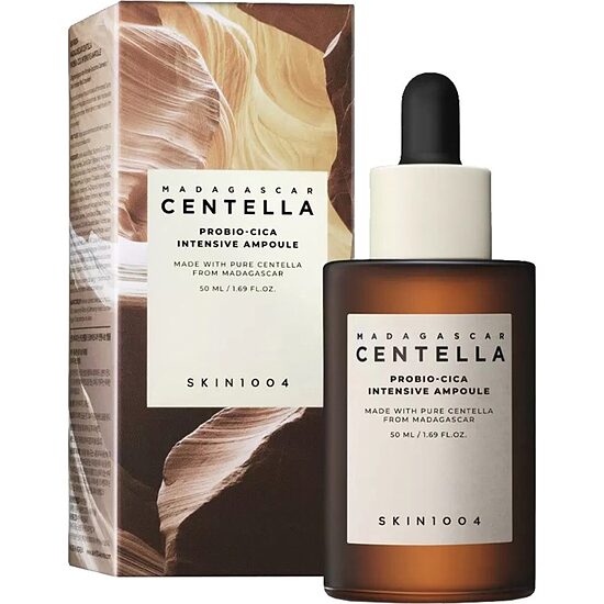 SKIN1004 Madagascar Centella Probio-Cica Intensive Ampoule atjaunojošs un nomierinošs sejas serums, 50 ml