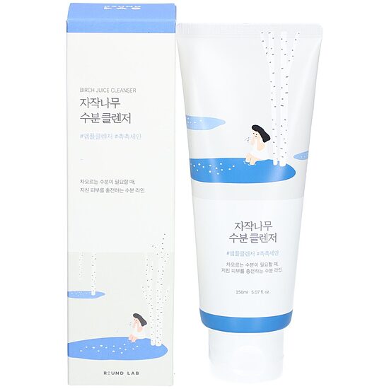 ROUND LAB Birch Juice Moisturizing увлажняющий гель для умывания лица 150 мл