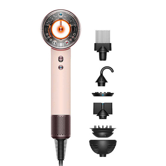 Dyson Supersonic Nural HD16 Curly+Coily — hiustenkuivaaja (keraaminen vaaleanpunainen / ruusukulta)