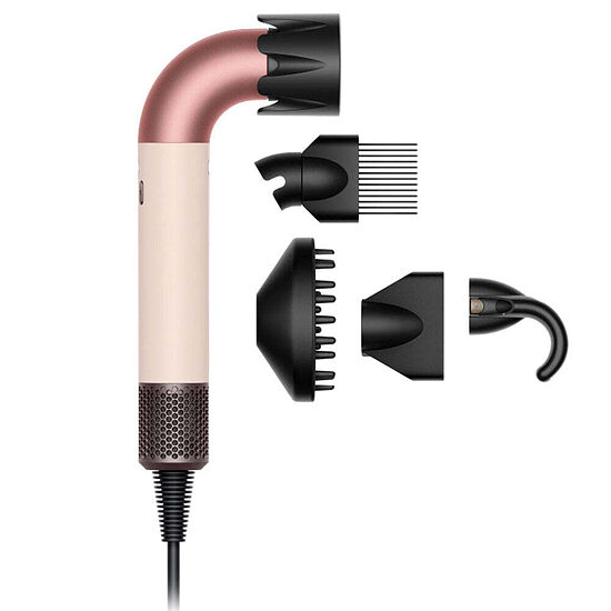 Dyson Supersonic r HD17 Curly+Coily — hiustenkuivaaja (keraaminen vaaleanpunainen / ruusukulta)