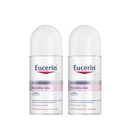 Eucerin Deodorant Roll On - Pack of 2