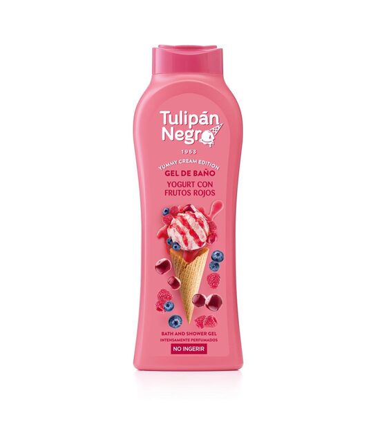Švelnus vonios ir dušo gelis „Tulipán Negro Yogurt And Red Fruits“, 650 ml