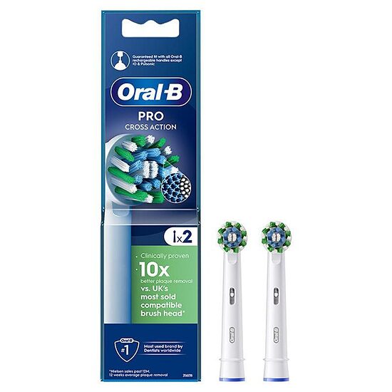 Oral-B Cross Action Replacement Head elektriskās zobu birstes nomaiņas galviņas b., 2g