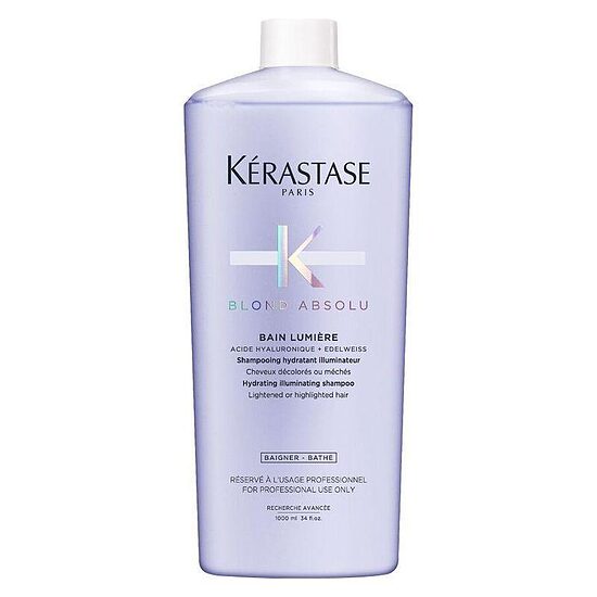 Kérastase Blond Absolu Bain Lumière niisutav šampoon blondeeritud ja triibutatud juustele 1000 ml