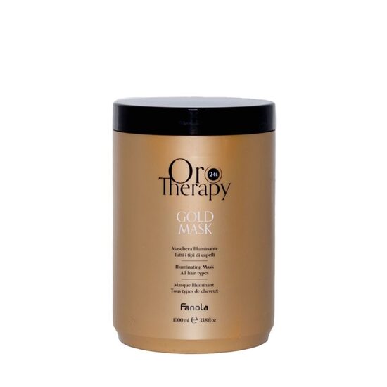 Fanola Orotherapy Gold Mask – Mirdzoša matu maska ar zelta daļiņām visiem matu tipiem – 1000 ml