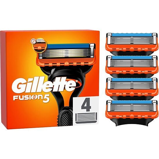Gillette Fusion5 keičiamos skutimosi kasetės 4 vnt.