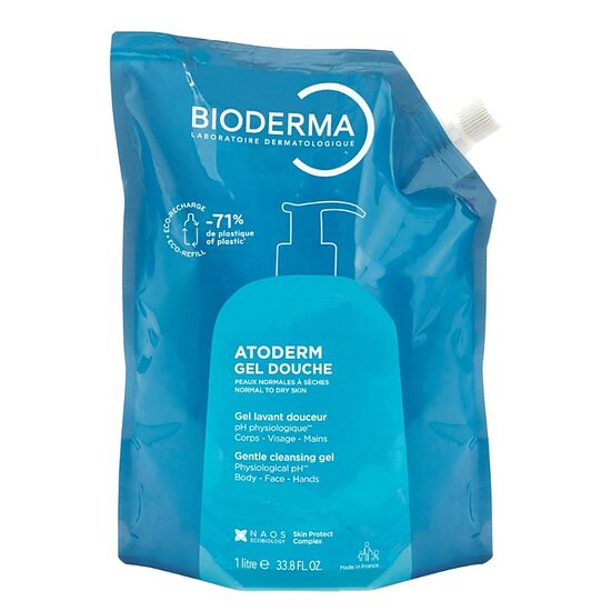 Bioderma Maigs dušas gels uzpildei Atoderm Eco-Refill Shower Gel, 1 l
