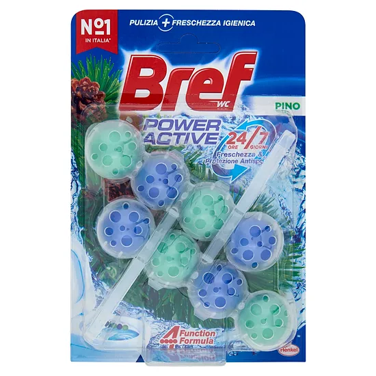 Bref WC Power Activ Pine WC tīrīšanas bloki 2 × 50 g.