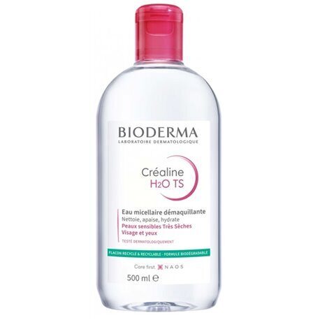 Mitsellaarne puhastusvesi väga kuivale ja tundlikule nahale BIODERMA Créaline H2O TS 500 ml