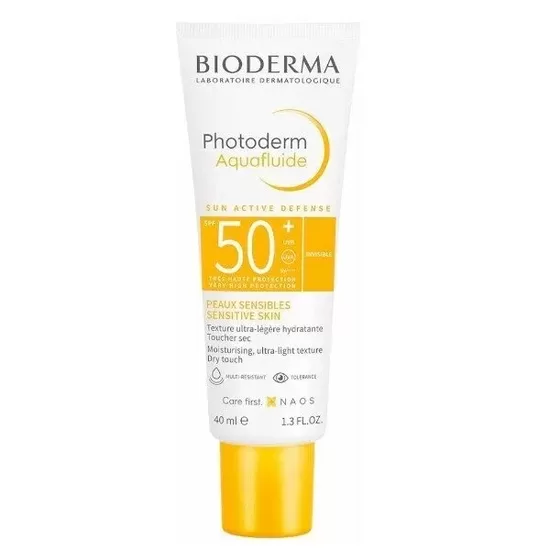 Bioderma Photoderm Aquafluide SPF 50+ – Солнцезащитный крем для лица с лёгкой текстурой (40 мл)