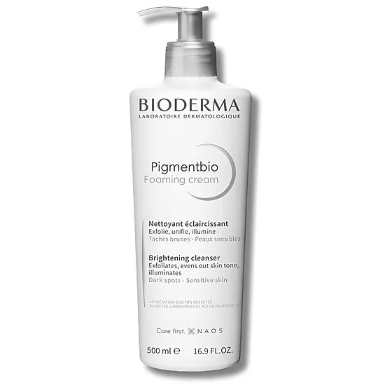 Bioderma Pigmentbio Foaming Cream attīrošs un eksfoliējošs gēls pigmentētai ādai, 500 ml