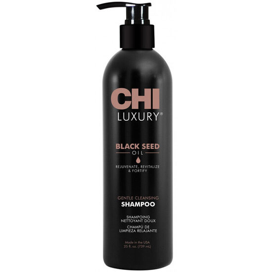 CHI Luxury õrnalt puhastav šampoon mustköömneõliga 739 ml