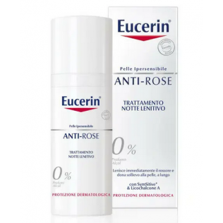 Speciāli izstrādāts jutīgai Eucerin Anti‑Rose Soothing Night Treatment 50 ml