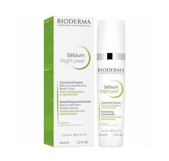 Intensīvi atjaunojošs nakts pīlings-koncentrāts Bioderma Sebium Smoothing Concentrate 40 ml