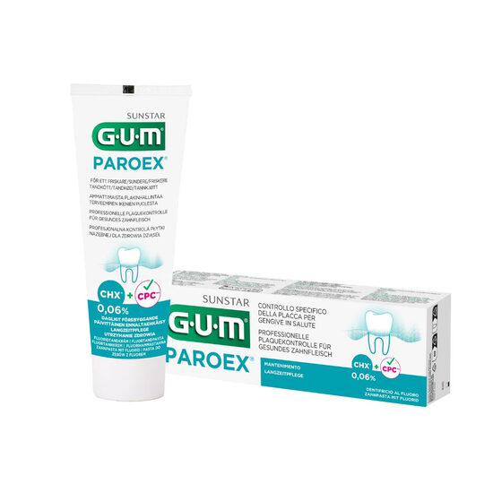 GUM PAROEX zobu pasta 0,06% hlorheksidīns + CPC (cetilpiridīnija hlorīds) 75 ml