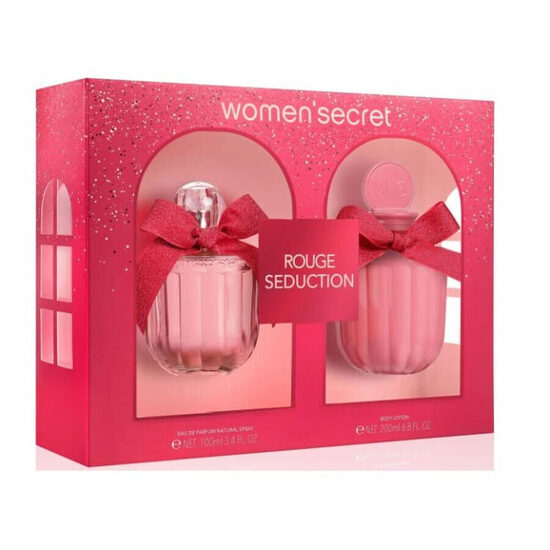 Women’secret Rouge Seduction Gift Set – Eau de Parfum 100 ml + Body Lotion 200 ml, vaisių šipro aromatas