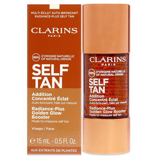 Clarins Self Tan Radiance-Plus Golden Glow Booster savaiminio įdegio koncentratas veidui, 15 ml